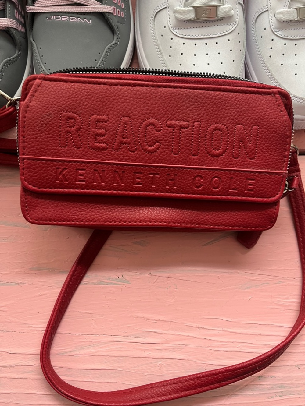 Kenneth Cole Red Reaction Embossed Crossbody Bag